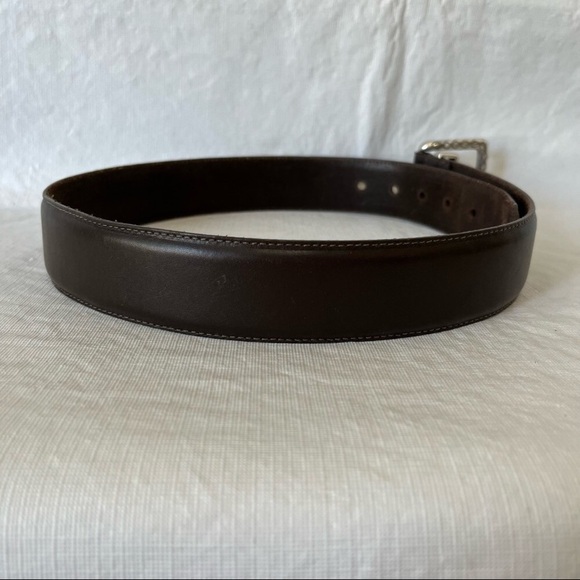 GUCCI Cowhide Leather Belt Gold Buckle Belt